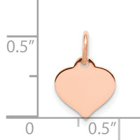 14k Rose Gold Heart Disc Charm-XRM525/18