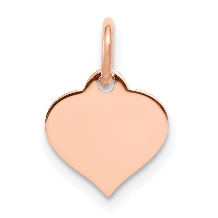14k Rose Gold Heart Disc Charm-XRM525/11