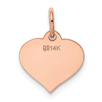 14k Rose Gold Heart Disc Charm-XRM526/18