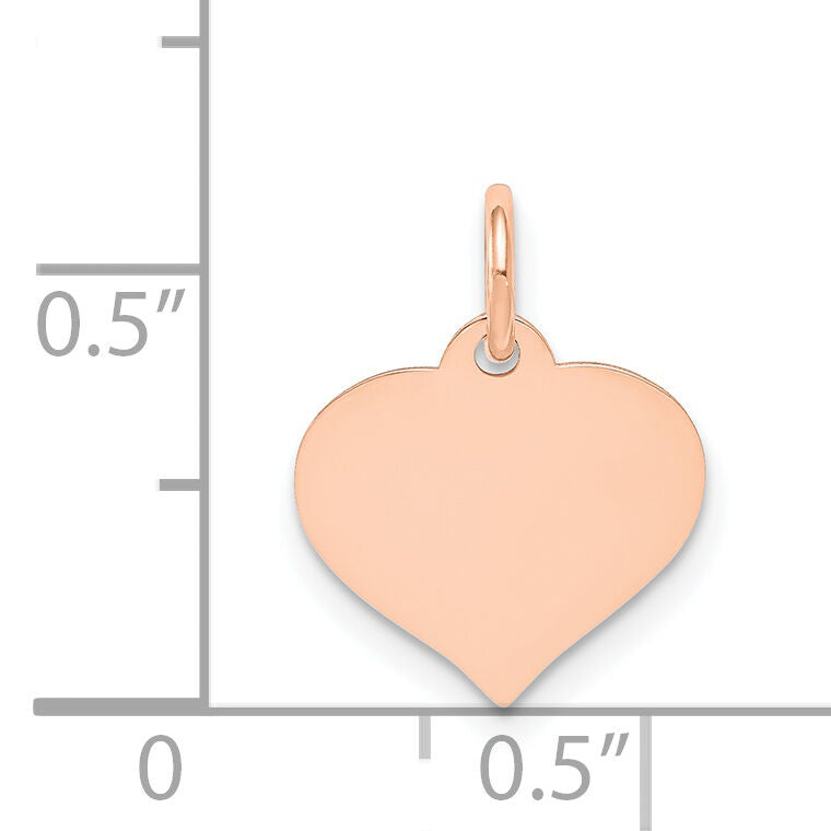 14k Rose Gold Heart Disc Charm-XRM526/13
