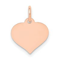 14k Rose Gold Heart Disc Charm-XRM526/13