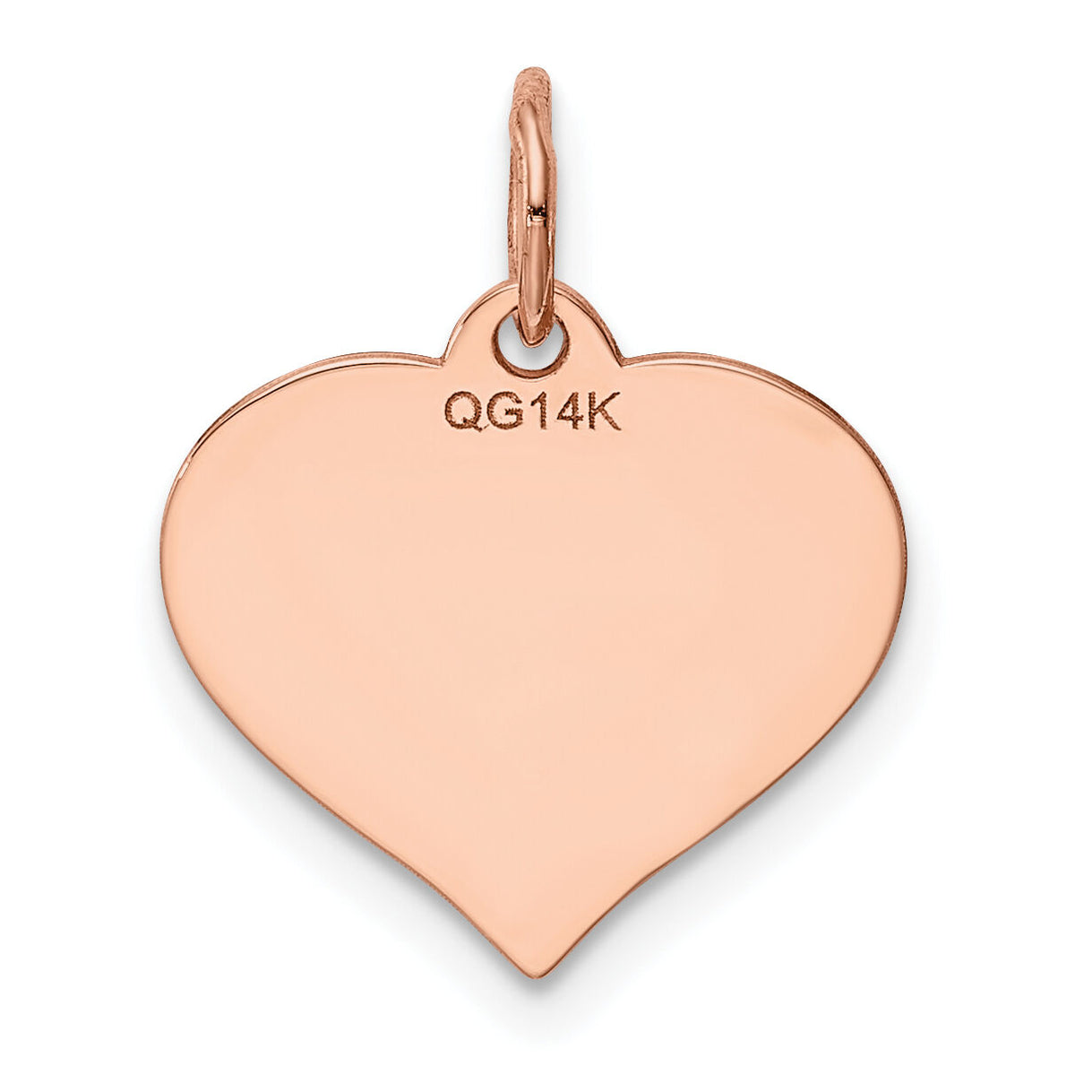 14k Rose Gold Heart Disc Charm-XRM527/11