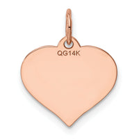 14k Rose Gold Heart Disc Charm-XRM527/11