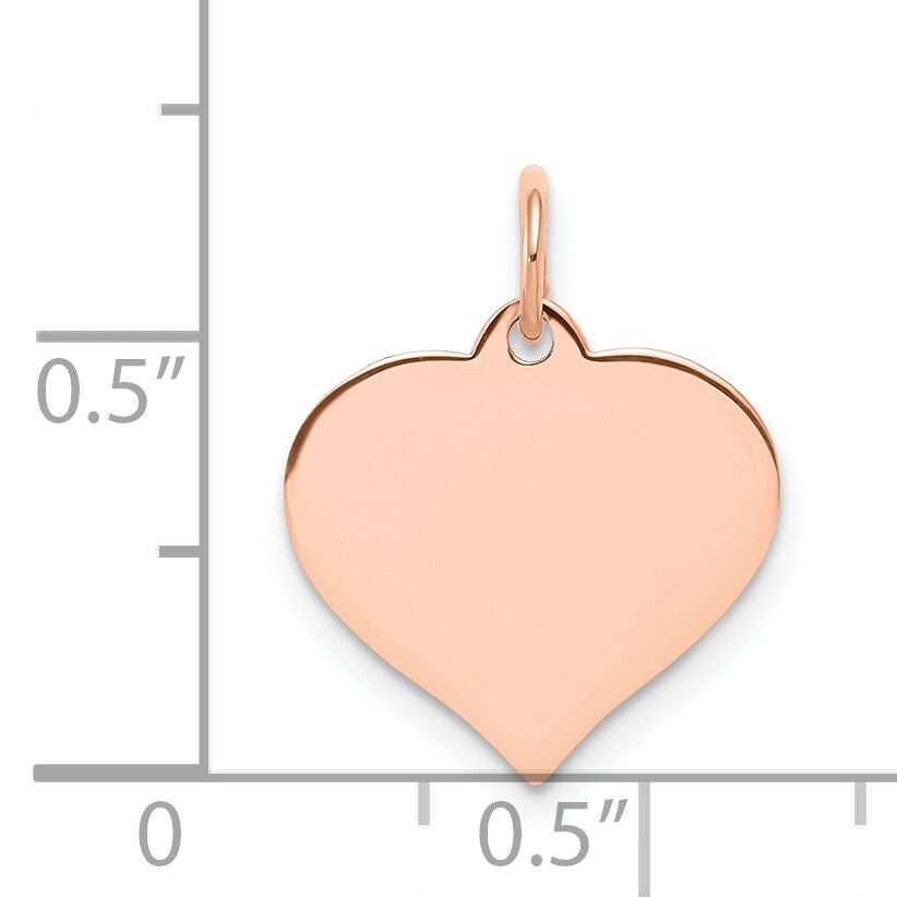 14k Rose Gold Heart Disc Charm-XRM527/11