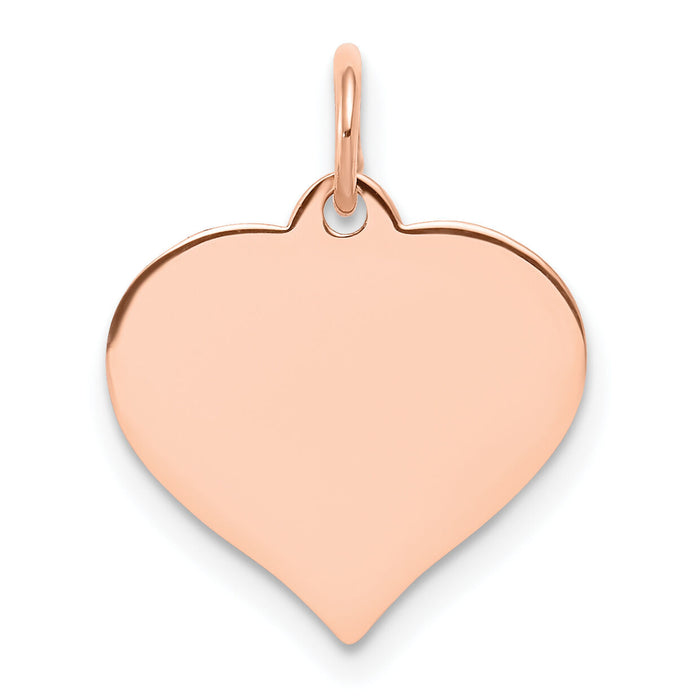 14k Rose Gold Heart Disc Charm-XRM527/11
