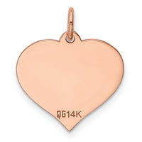 14k Rose Gold Heart Disc Charm-XRM528/27