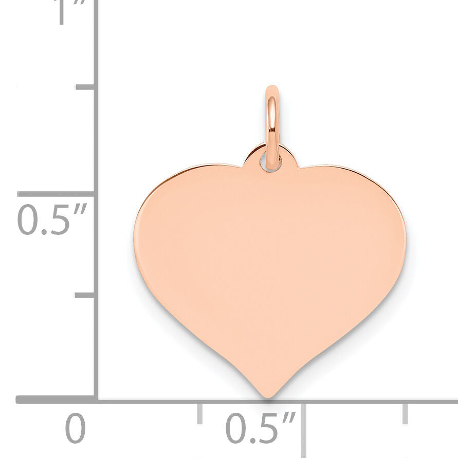 14k Rose Gold Heart Disc Charm-XRM528/18