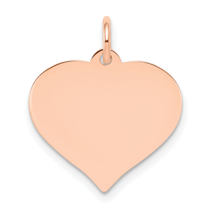 14k Rose Gold Heart Disc Charm-XRM528/13