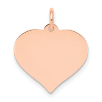 14k Rose Gold Heart Disc Charm-XRM528/27