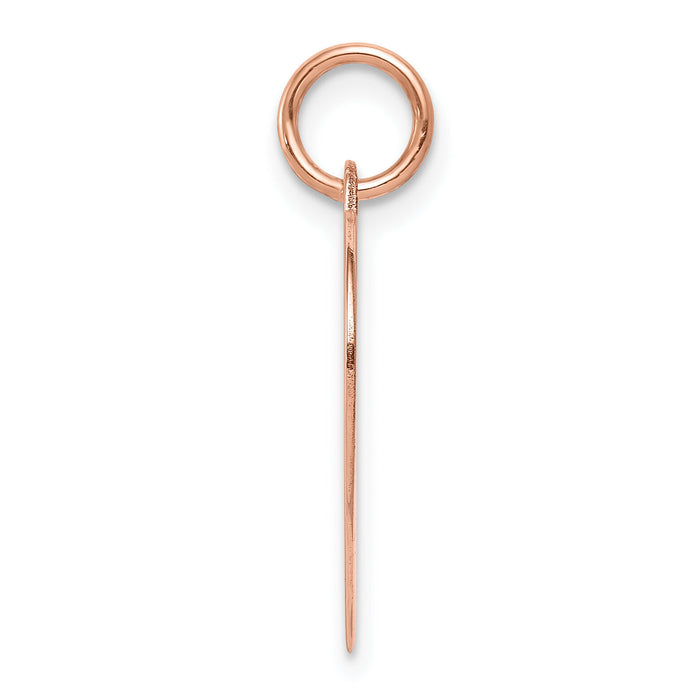 14k Rose Gold Heart Disc Charm-XRM529/13