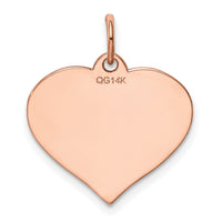 14k Rose Gold Heart Disc Charm-XRM529/27
