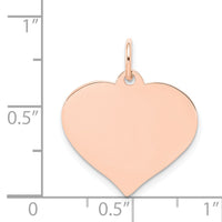 14k Rose Gold Heart Disc Charm-XRM529/13