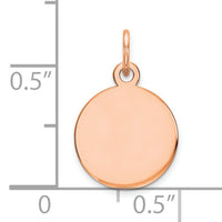 14K Rose Gold Round Disc Charm-XRM537/09