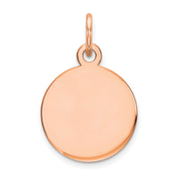 14K Rose Gold Round Disc Charm-XRM537/13