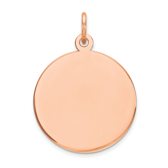 14K Rose Gold Round Disc Charm-XRM538/35