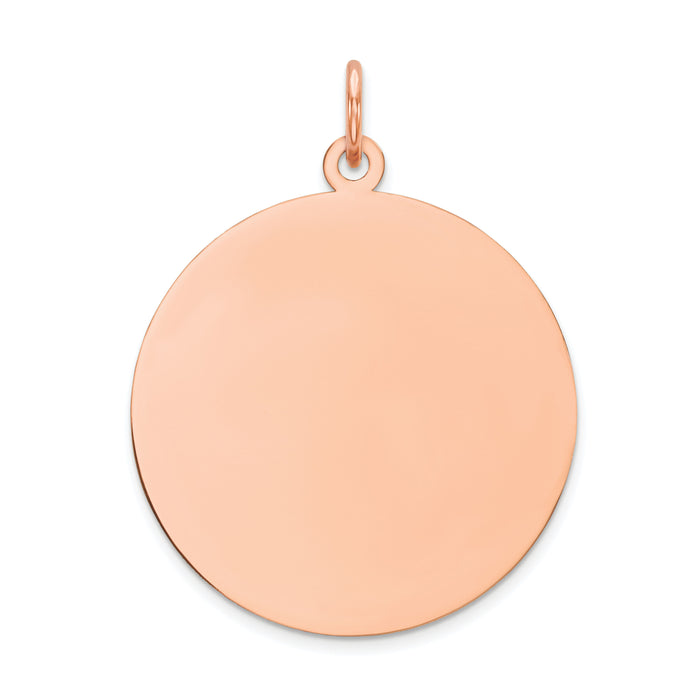 14K Rose Gold Round Disc Charm-XRM539/11