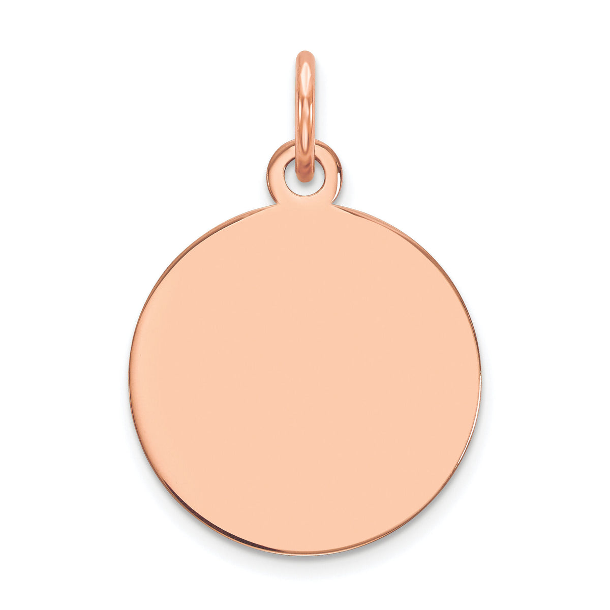14k Rose Gold Plain .009 Gauge Circular Engravable Disc Charm-XRM605/09
