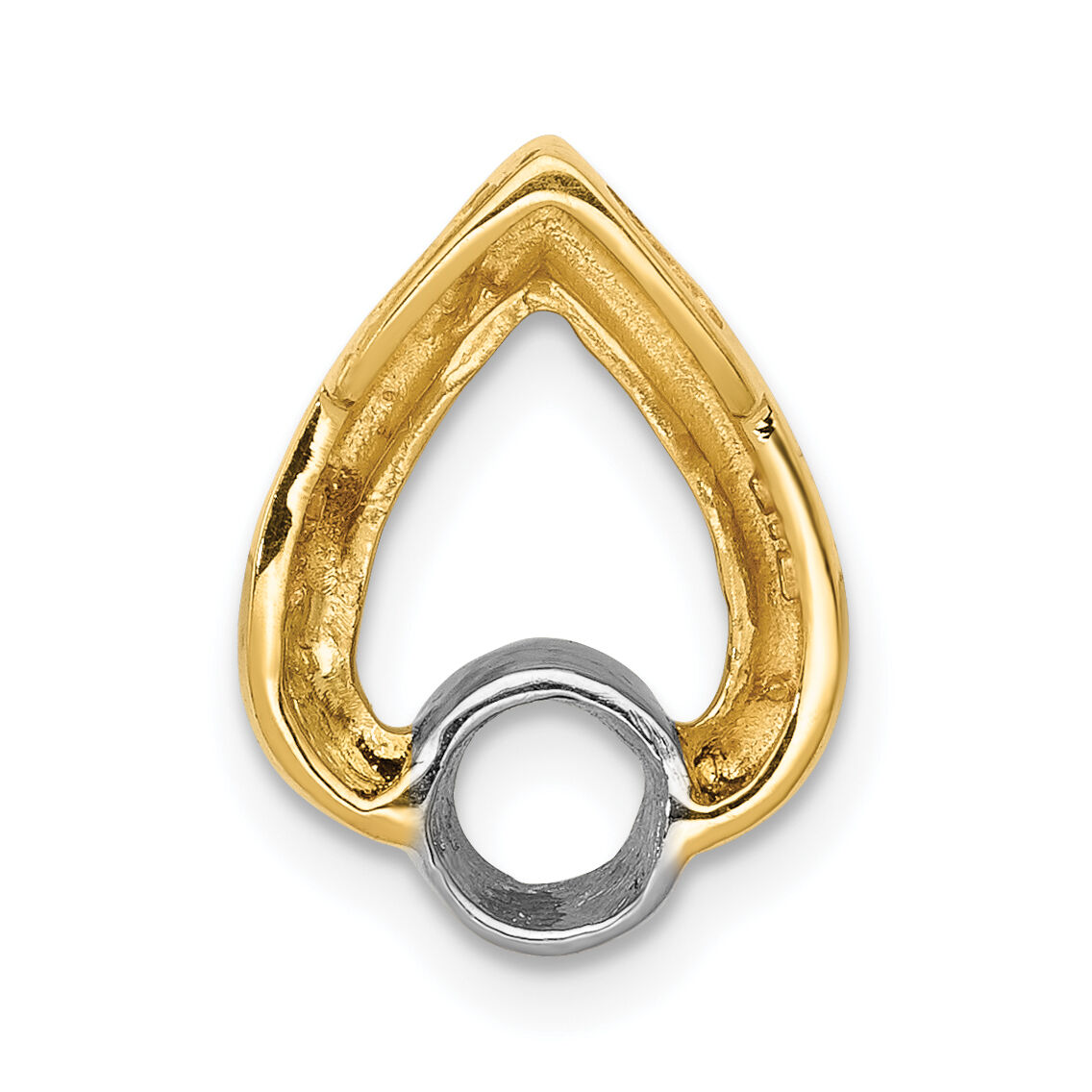 14ky Teardrop 4mm Diamond Chain Slide Mtg-XS1192