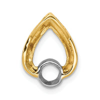 14ky Teardrop 4mm Diamond Chain Slide Mtg-XS1192