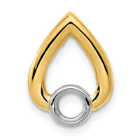 14ky Teardrop 4mm Diamond Chain Slide Mtg-XS1192
