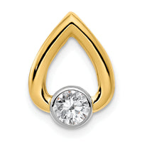 14ky Teardrop 4mm Diamond Chain Slide Mtg-XS1192