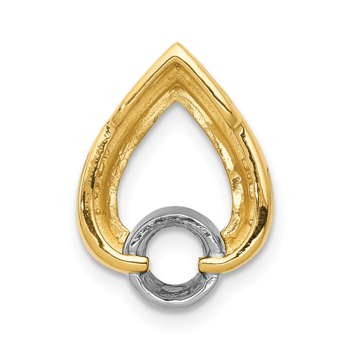 14ky Teardrop 4.4mm Diamond Chain Slide Mtg-XS1193