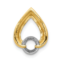 14ky Teardrop 4.4mm Diamond Chain Slide Mtg-XS1193