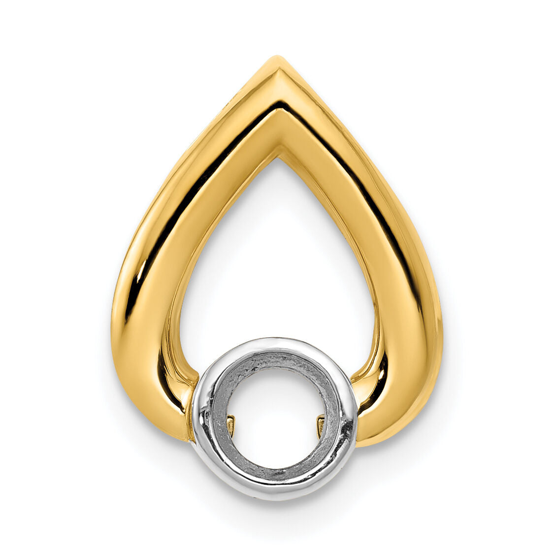 14ky Teardrop 4.4mm Diamond Chain Slide Mtg-XS1193
