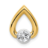 14ky Teardrop 4.4mm Diamond Chain Slide Mtg-XS1193