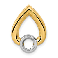 14ky Teardrop 5mm Diamond Chain Slide Mtg-XS1194