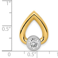 14ky Teardrop 5mm Diamond Chain Slide Mtg-XS1194
