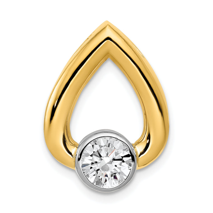 14ky Teardrop 5.8mm Diamond Chain Slide Mtg-XS1195