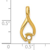 14ky Fancy 4mm Diamond Slide Mtg-XS1197