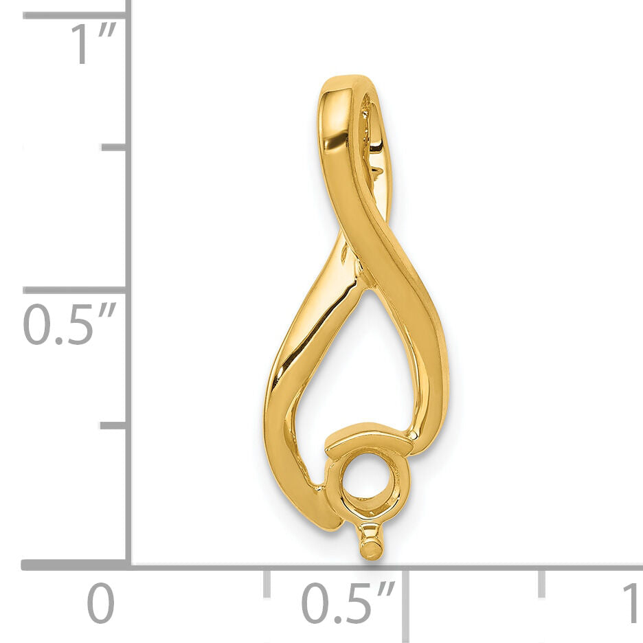 14ky Fancy 4.5mm Diamond Slide Mtg-XS1198