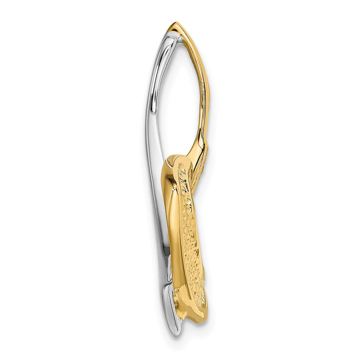 14k Two-Tone Peg Set Diamond Slide Mtg-XS1230