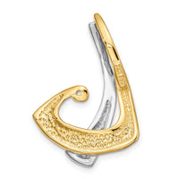 14k Two-Tone Peg Set Diamond Slide Mtg-XS1230