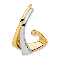 14k Two-Tone Peg Set Diamond Slide Mtg-XS1230