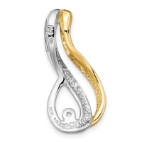 14k Two-Tone Peg Set Diamond Slide Mtg-XS1237