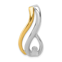 14k Two-Tone Peg Set Diamond Slide Mtg-XS1237