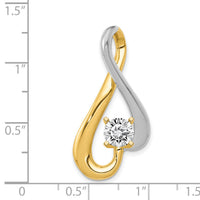 14k Two-Tone Fancy Peg Set Diamond Slide Mtg-XS1239