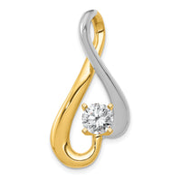 14k Two-Tone Fancy Peg Set Diamond Slide Mtg-XS1239