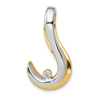 14k Two-Tone Fancy Diamond Slide Peg Mtg-XS1244