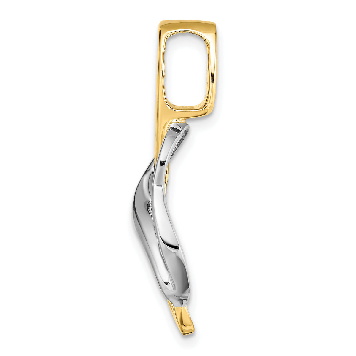 14k Two-Tone Fancy Diamond Slide Peg Mtg-XS1250