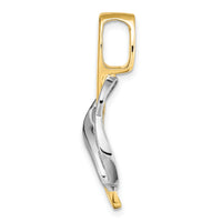 14k Two-Tone Fancy Diamond Slide Peg Mtg-XS1250