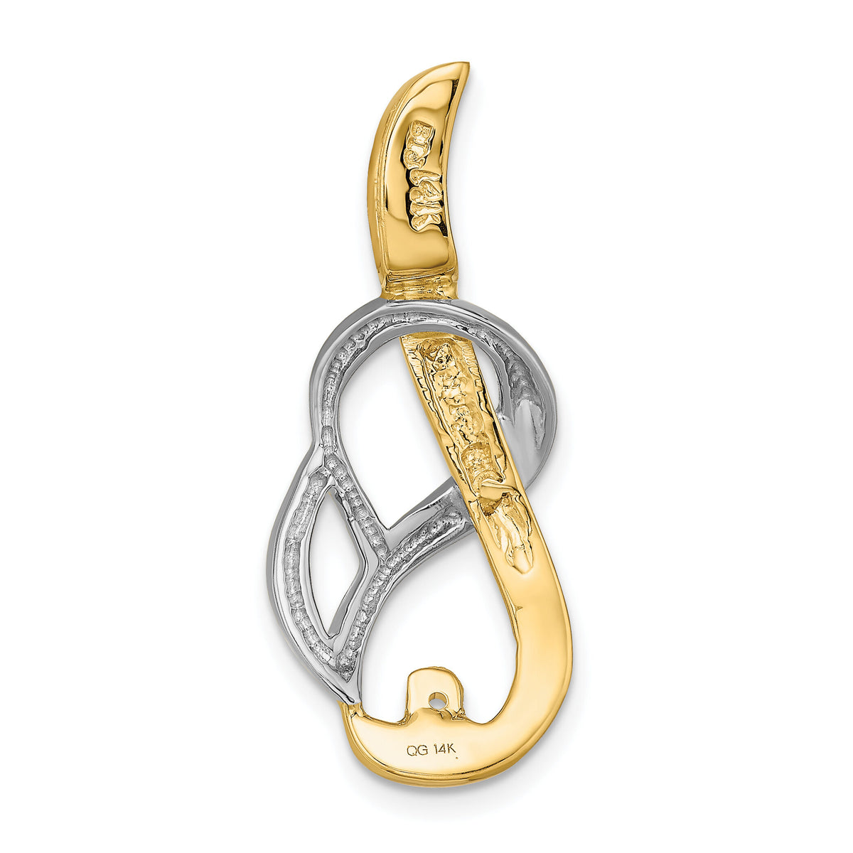 14k Two-Tone Fancy Diamond Slide Peg Mtg-XS1250