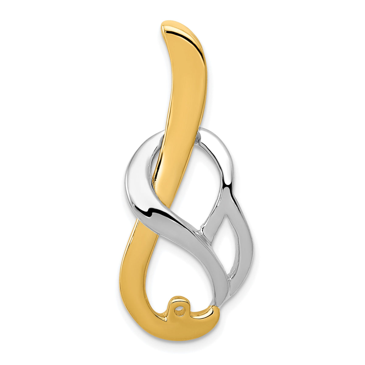 14k Two-Tone Fancy Diamond Slide Peg Mtg-XS1250