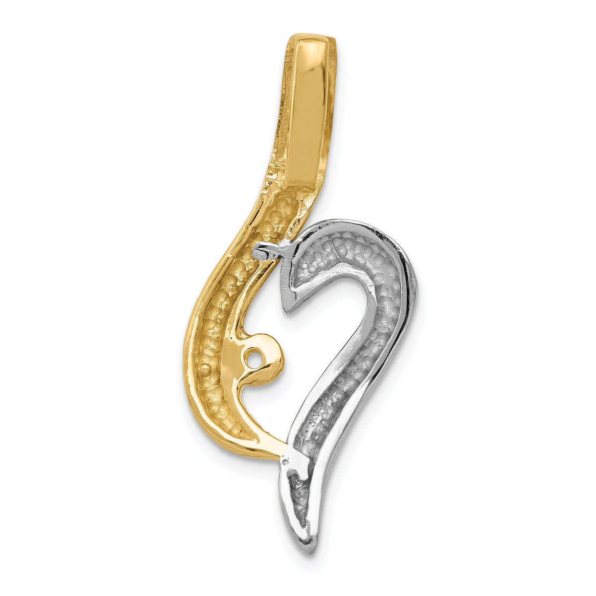 14k Two-Tone Fancy Peg Set Diamond Slide Mtg-XS1252