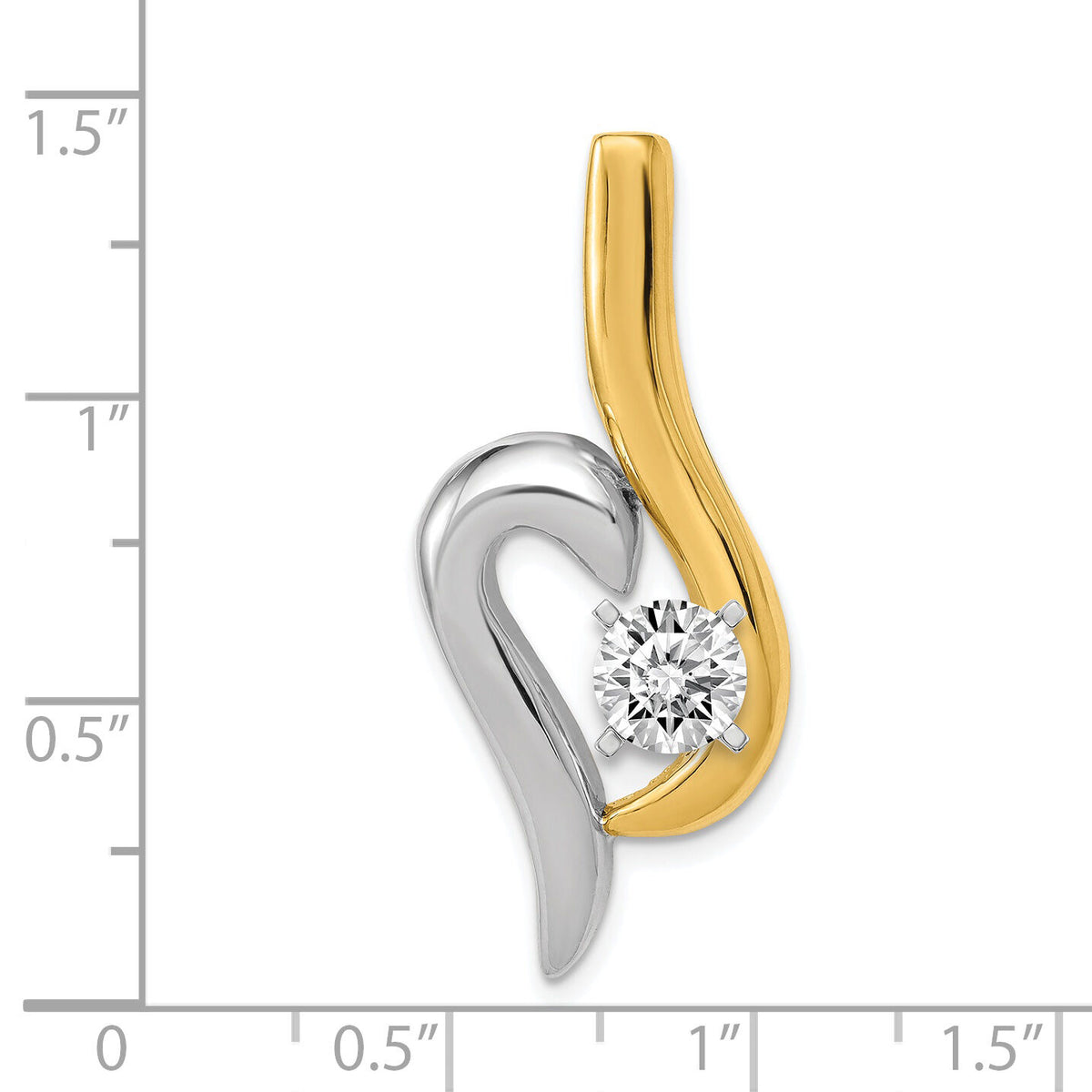 14k Two-Tone Fancy Peg Set Diamond Slide Mtg-XS1252