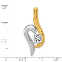 14k Two-Tone Fancy Peg Set Diamond Slide Mtg-XS1252