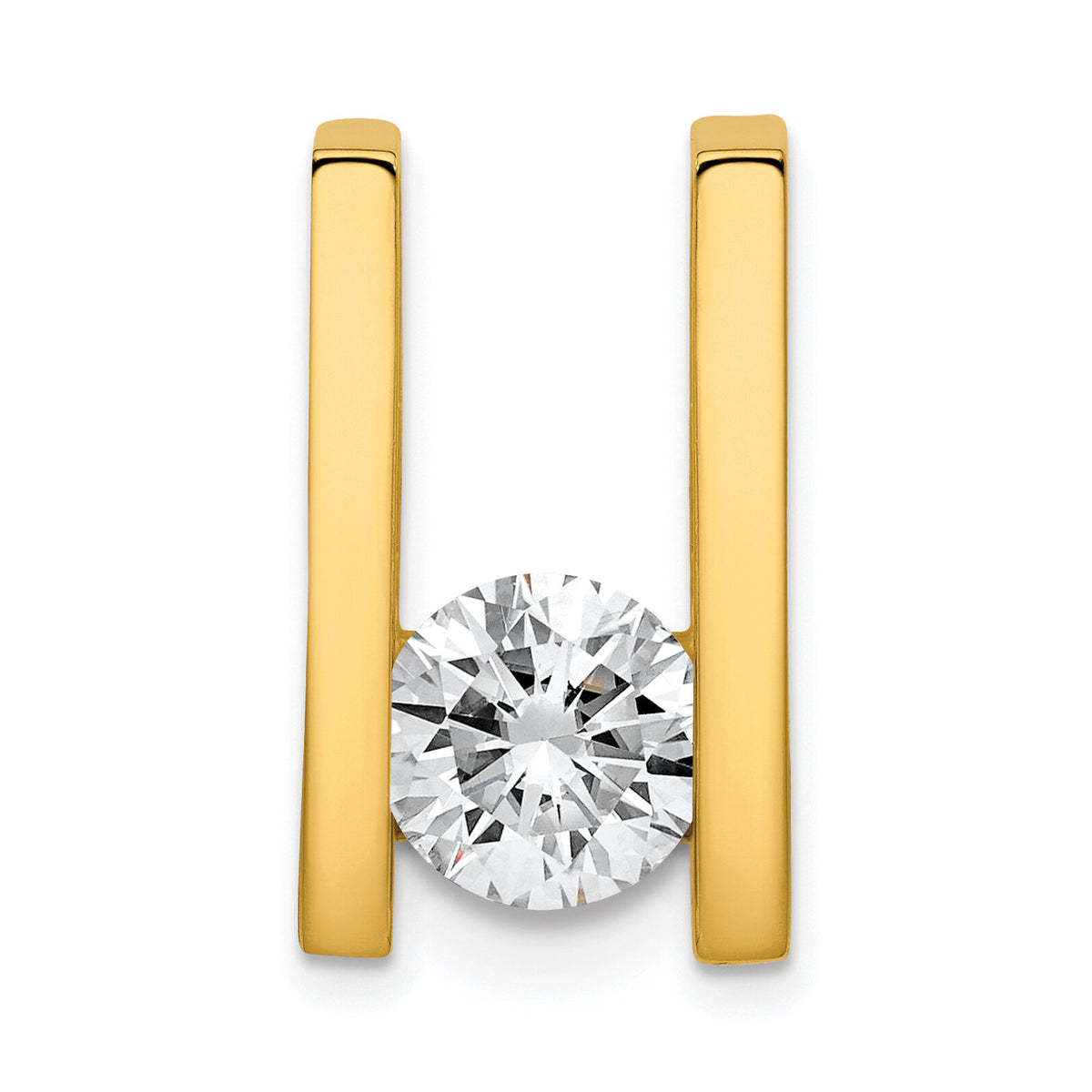 14k Holds 7.5mm Stone, Slide Mounting-XS222